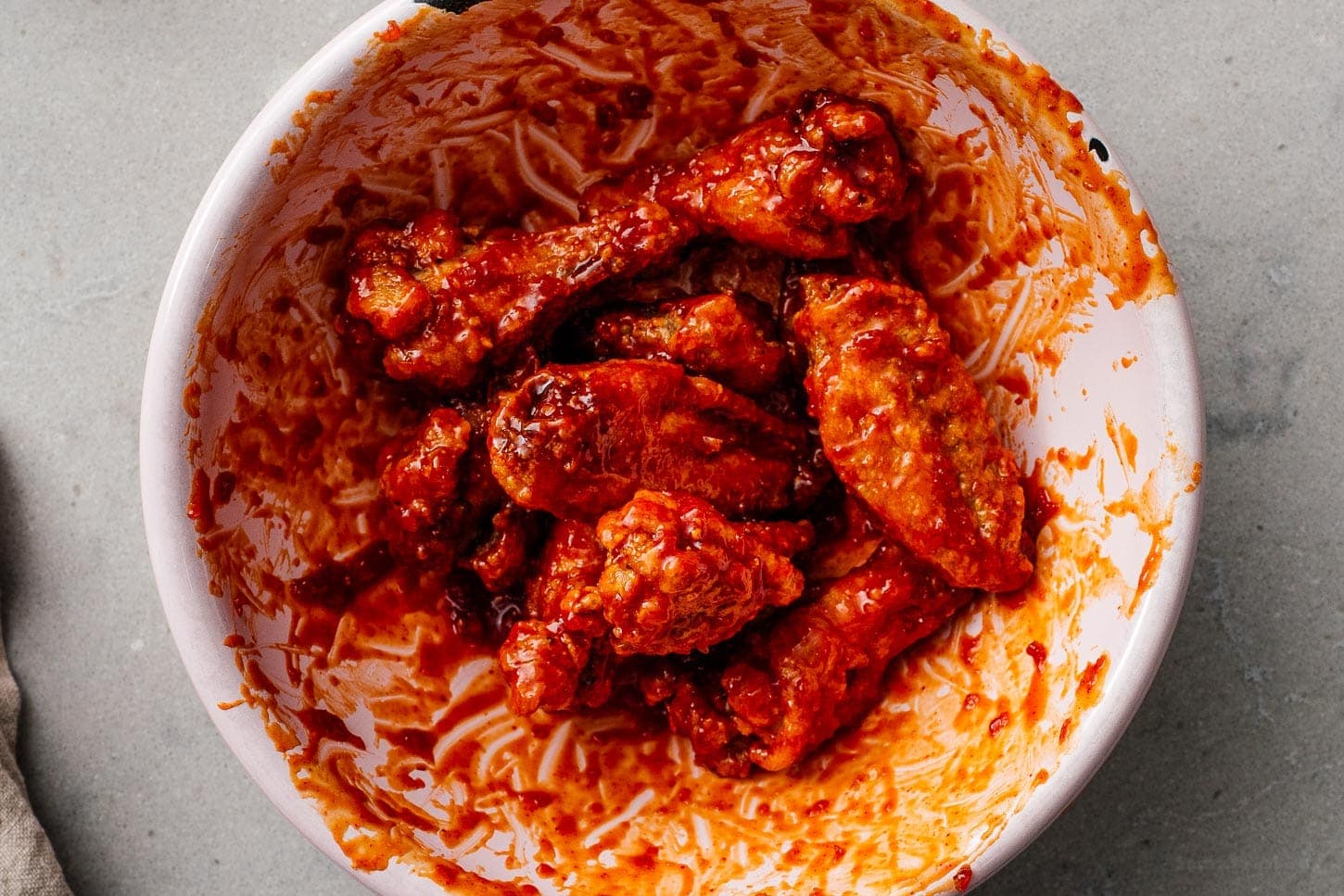 tossing korean fried chicken | www.iamafoodblog.com
