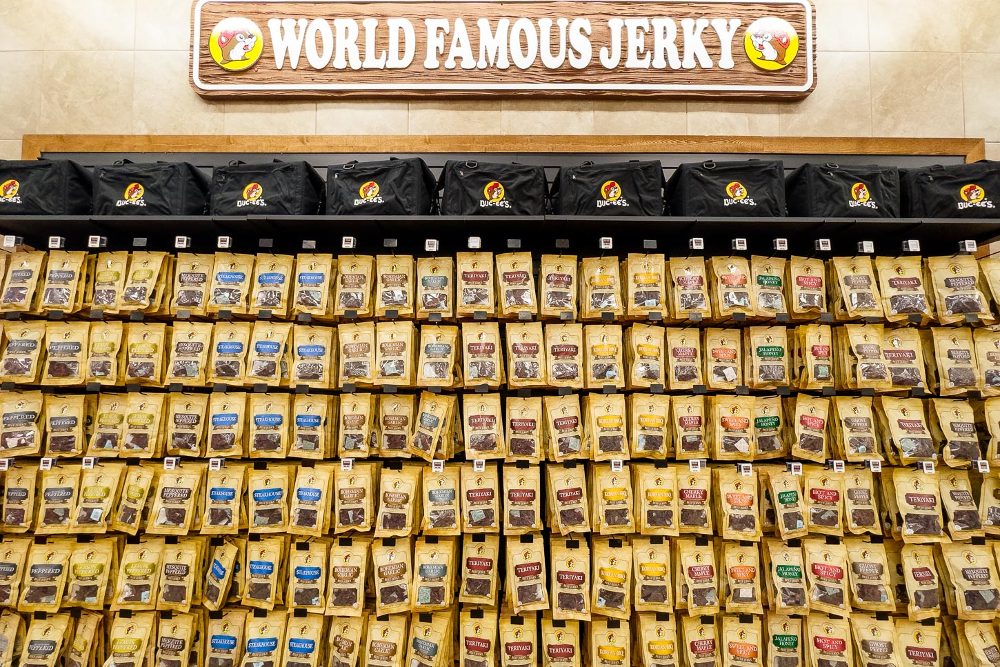 buc-ees jerky wall | www.iamafoodblog.com