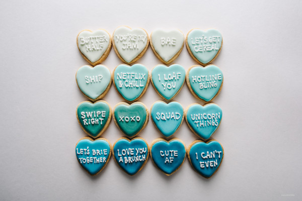conversation heart cookie how to - www.iamafoodblog.com