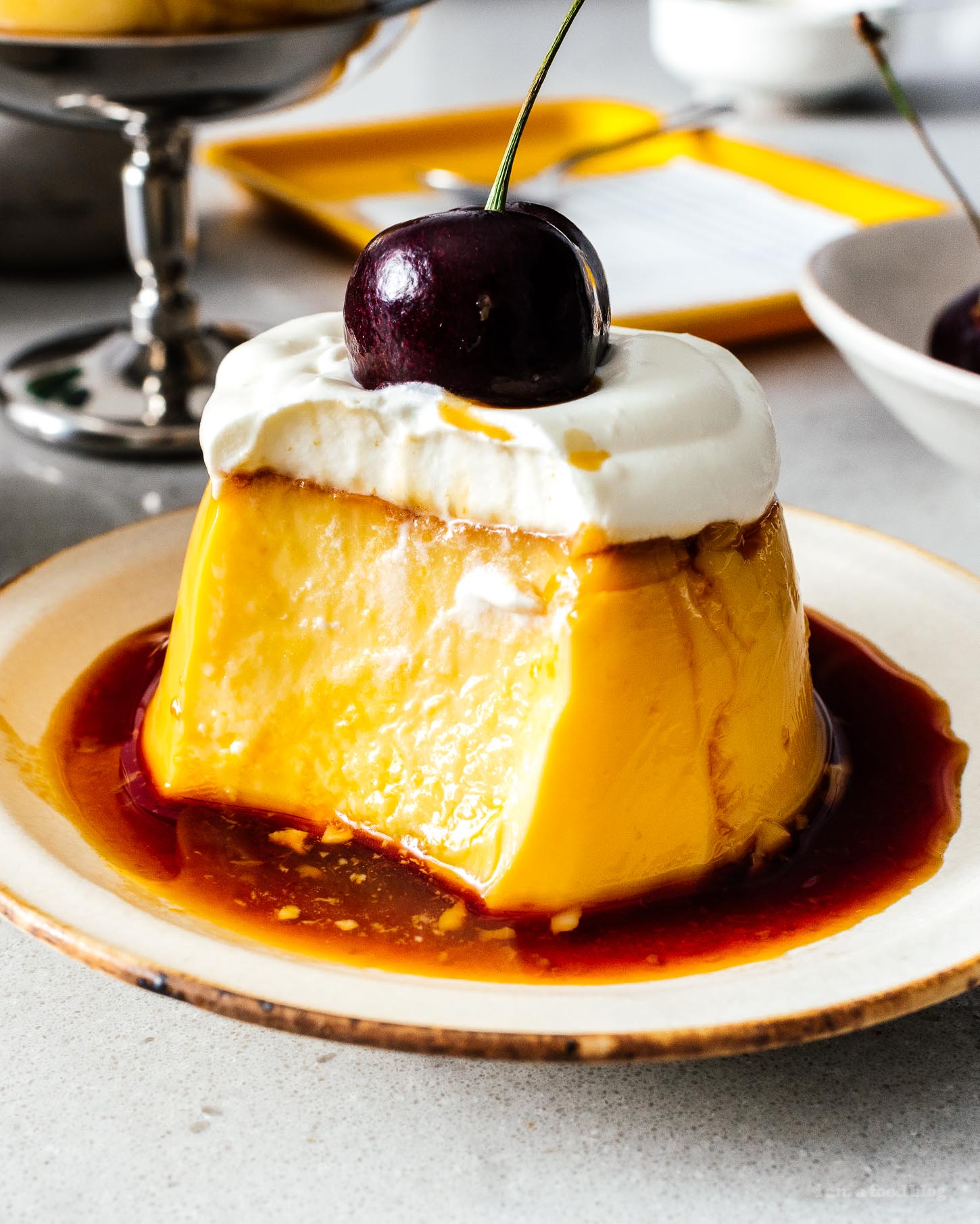 Japanese Purin Cross-Section | www.iamafoodblog.com