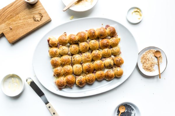 Mini Hot Ham and Cheese Sliders Recipe | www.iamafoodblog.com
