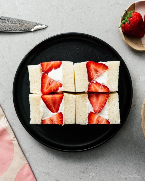 Japanese Fruit Sandwich: Strawberry Sando Recipe | www.iamafoodblog.com