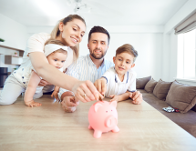 family saving money
